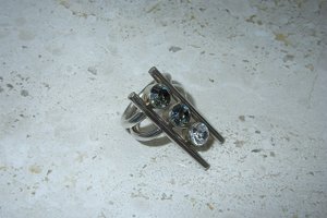 Zilveren ring met Swarovski