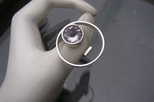 Zilveren ring met 5.35ct Amethyst  