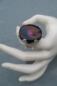 Zilveren ring met Opaal